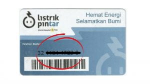 gambar dari ID pelanggan listrik prabayar