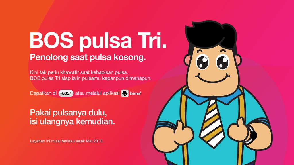 BOS Pulsa Tri yang siap talangin kamu pulsa saat kondisi darurat