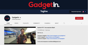 foto channel gadgetin yang membahas review Hp, dan gadget lainnya.